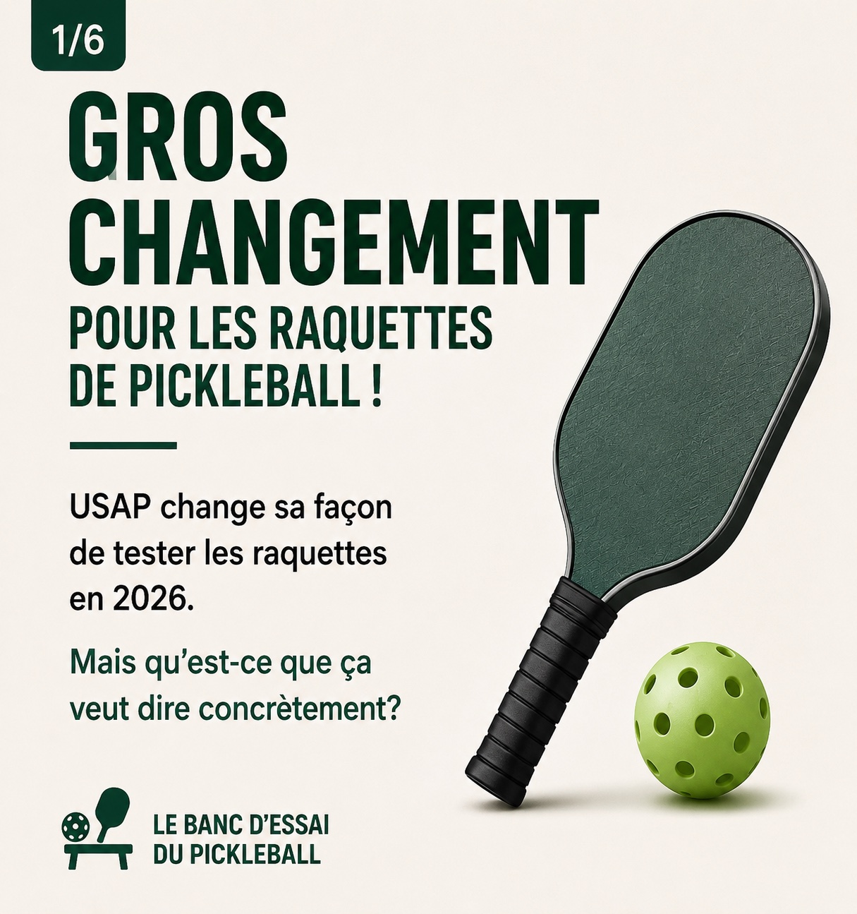 Illustration sur les changements de certification USA Pickleball