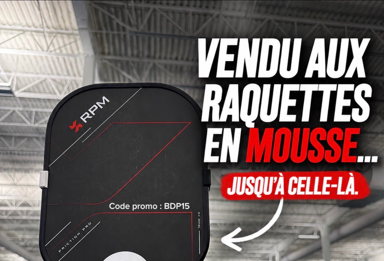 Raquette RPM Friction Pro V2 allongée 16 mm testée par Alex Maillette